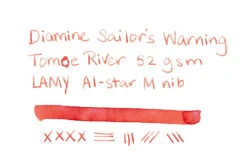 Diamine Sailor's Warning - 50ml Bottled Ink -Office Supplies Sale Diamine InkReview SailorsWarning TomoeRiver 52gsm 1