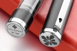 Diplomat Nexus Demo Fountain Pen - Black/Silver -Office Supplies Sale Diplomat Nexus Demo Black Chrome 4