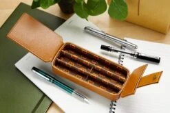 Esterbrook Triple Pen Nook - British Tan -Office Supplies Sale Esterbrook 3 PenNook BritishTan 2