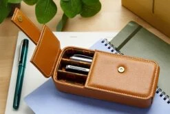 Esterbrook Triple Pen Nook - British Tan -Office Supplies Sale Esterbrook 3 PenNook BritishTan 3