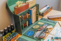 Galen Leather Writer's Medic Bag - Crazy Horse Forest Green -Office Supplies Sale GL MedicBag Green stock 10