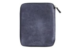 Galen Leather Zippered A5 Notebook Folio - Crazy Horse Navy Blue -Office Supplies Sale GalenLeather A5Folio CHNAvy OW 3