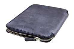 Galen Leather Zippered A5 Notebook Folio - Crazy Horse Navy Blue -Office Supplies Sale GalenLeather A5Folio CHNAvy OW 4