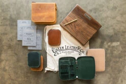 Galen Leather Zippered 10 Slot Pen Case - Crazy Horse Forest Green -Office Supplies Sale GalenLeather PenCase 10Slot CrazyHorseGreen 3