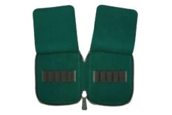 Galen Leather Zippered 10 Slot Pen Case - Crazy Horse Forest Green -Office Supplies Sale GalenLeather PenCase 10Slot CrazyHorseGreen OW 4