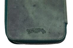 Galen Leather Zippered 10 Slot Pen Case - Crazy Horse Forest Green -Office Supplies Sale GalenLeather PenCase 10Slot CrazyHorseGreen OW 5