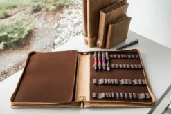 Girologio 48 Pen Case - Saddle -Office Supplies Sale Girologio PenCase 48 SaddleTan 3