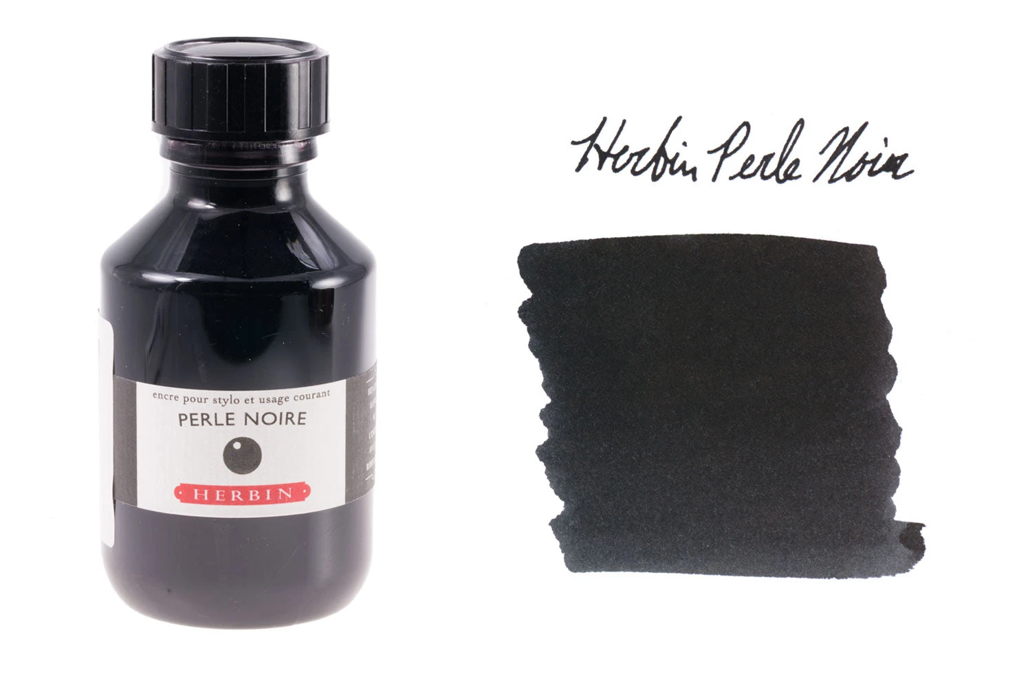 Herbin Perle Noire - 100ml Bottled Ink 3 Herbin Perle Noire - 100ml Bottled Ink