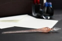 Herbin Round Glass Dip Pen - Rose -Office Supplies Sale Herbin RoundGlassDipPen Coral 2