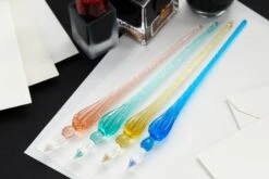 Herbin Round Glass Dip Pen - Rose -Office Supplies Sale Herbin RoundGlassDipPen Coral NavyBlue Sand Turquoise 1