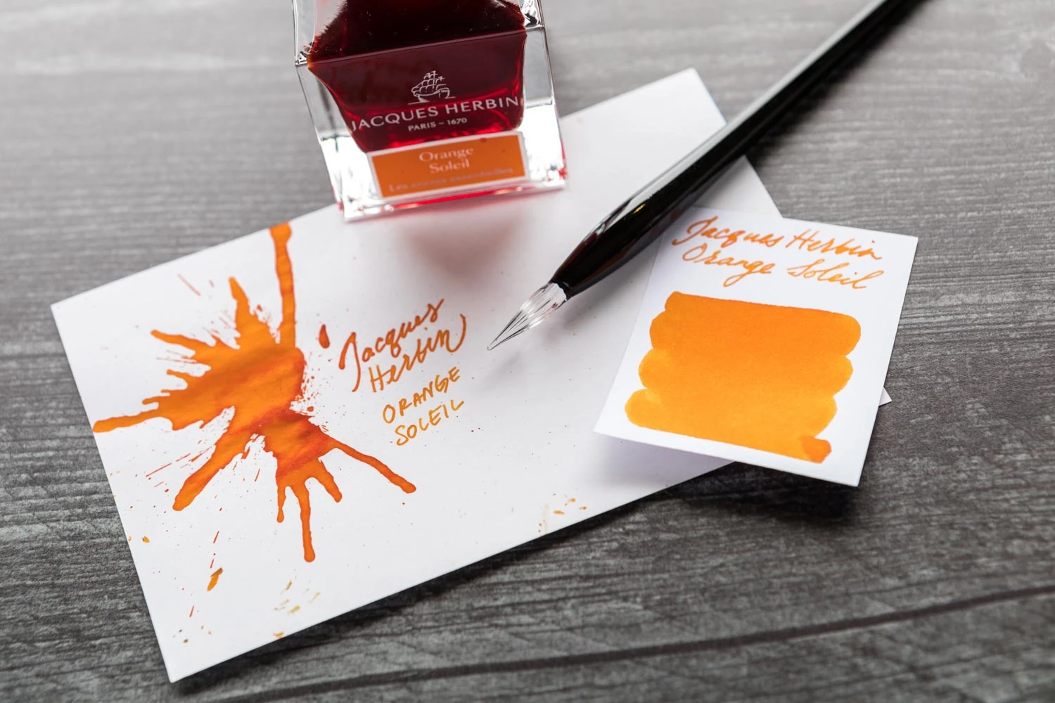 Jacques Herbin Orange Soleil - 50ml Bottled Ink 5 Jacques Herbin Orange Soleil - 50ml Bottled Ink - Image 3