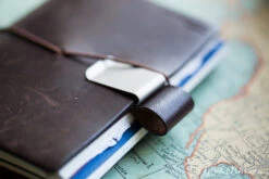 Traveler's Notebook Accessory 016 - Medium Pen Holder, Brown 9 Traveler's Notebook Accessory 016 - Medium Pen Holder, Brown -Office Supplies Sale Midori PenClip Medium Brown 4