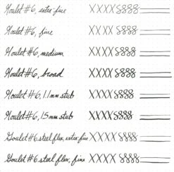 Goulet #6 Steel Flex Nib - Silver -Office Supplies Sale Nibnook Goulet 6 EF F M B 1.1 1.5 FlexEF FlexF