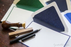 Original Crown Mill Bicolor Note Card Correspondence Set - Cream/Navy -Office Supplies Sale OriginalCrownMill BiColor NoteCard Set 4