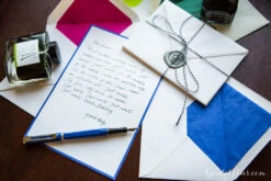 Original Crown Mill Bicolor A5 Correspondence Set - White/Royal Blue -Office Supplies Sale OriginalCrownMill StationerySet Group