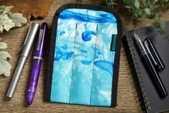 Rickshaw Bagworks 3 Pen Long Coozy - Inky Turquoise -Office Supplies Sale RIckshaw 3PenCase Turqoise 1
