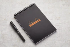 Rhodia No. 16 Top Wirebound A5 Notepad - Black, Graph -Office Supplies Sale Rhodia ClassicNotepad TopBound No16 Wirebound Graph Black 1