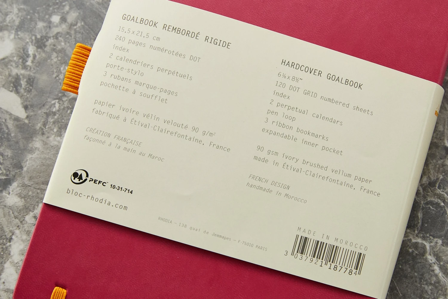 Rhodia Goalbook Dot Grid A5 Hardcover Journal - Raspberry (Ivory Paper) 13 Rhodia Goalbook Dot Grid A5 Hardcover Journal - Raspberry (Ivory Paper) - Image 11