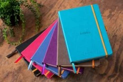 Rhodia Goalbook Dot Grid A5 Hardcover Journal - Turquoise (Ivory Paper) -Office Supplies Sale Rhodia GoalbooksHardcover BlackChocolateTurquoiseSapphirePurpleRaspberry group 2