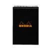 Rhodia No. 16 Top Wirebound A5 Notepad - Black, Graph -Office Supplies Sale Rhodia No16 A5 Wirebound Black Graph OW 1