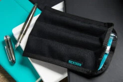 Rickshaw Bagworks 3 Pen Long Coozy - Black/Peacock -Office Supplies Sale Rickshaw 3PenSleeve BlkPeacock 1