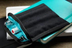 Rickshaw Bagworks 3 Pen Long Coozy - Black/Peacock -Office Supplies Sale Rickshaw 3PenSleeve BlkPeacock 3