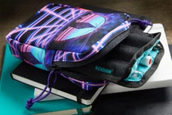 Rickshaw Bagworks 3 Pen Long Coozy - Black/Peacock -Office Supplies Sale Rickshaw 3PenSleeve BlkPeacock 4