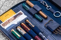 Galen Leather Zippered A5 Notebook Folio - Crazy Horse Navy Blue -Office Supplies Sale leather zippered a5 leuchtturm1917 notebook folio crazy horse navy blue 3 1024x1024 f1a17f11 40e5 414d 874f b4e287607627