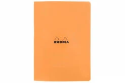 Rhodia Classic Side Staplebound A4 Notebook - Orange, Lined